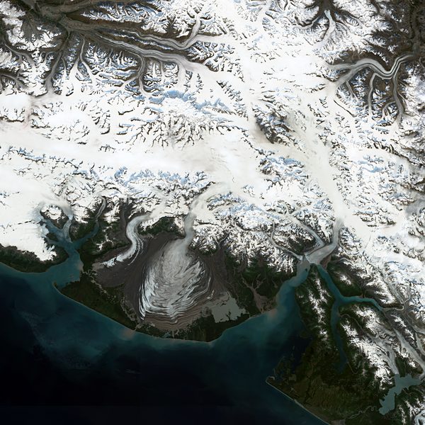 Satellite view of Seward Glacier